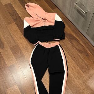 Zara Colorblock Hoodie and Jogger Set